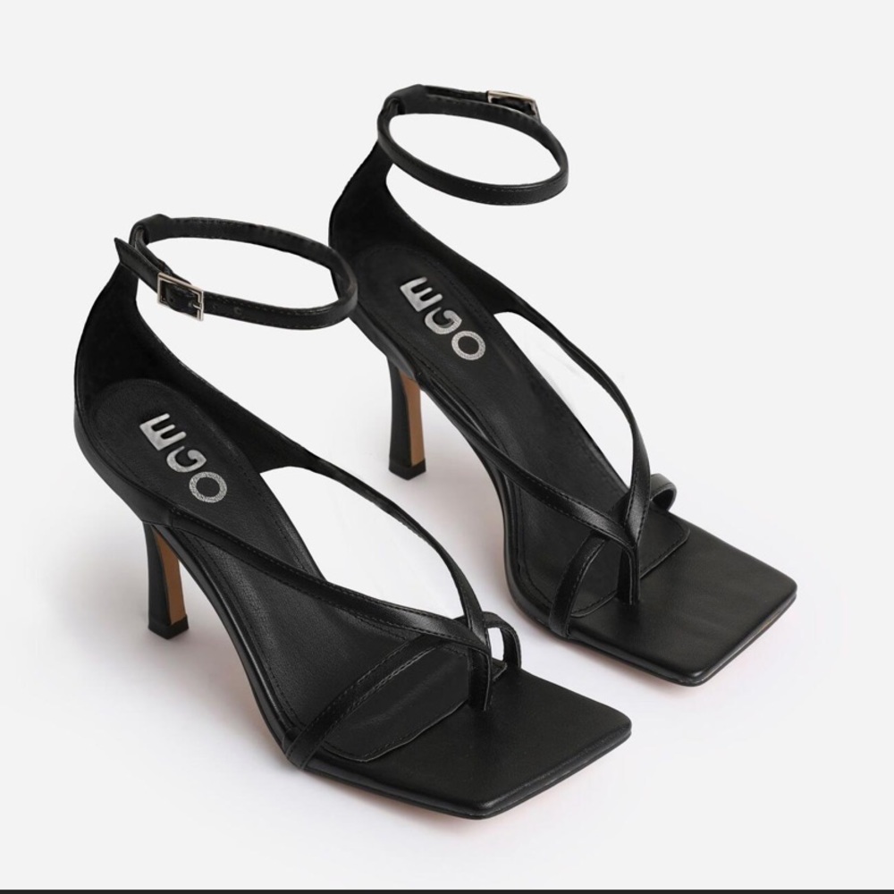 Square Toe Strappy Heel